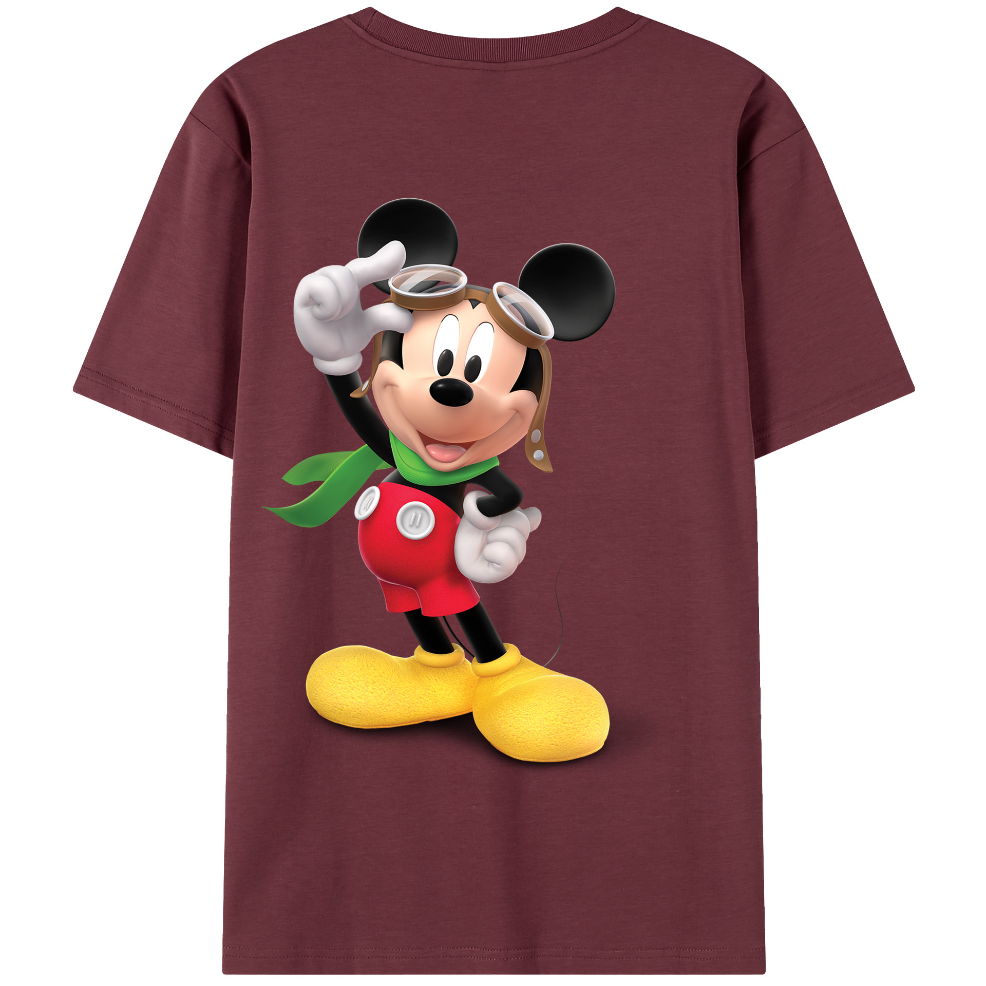 （画像用） ミッキーマウス Mickey Mouse 綿100％半袖Tシャツ（背面プリント）